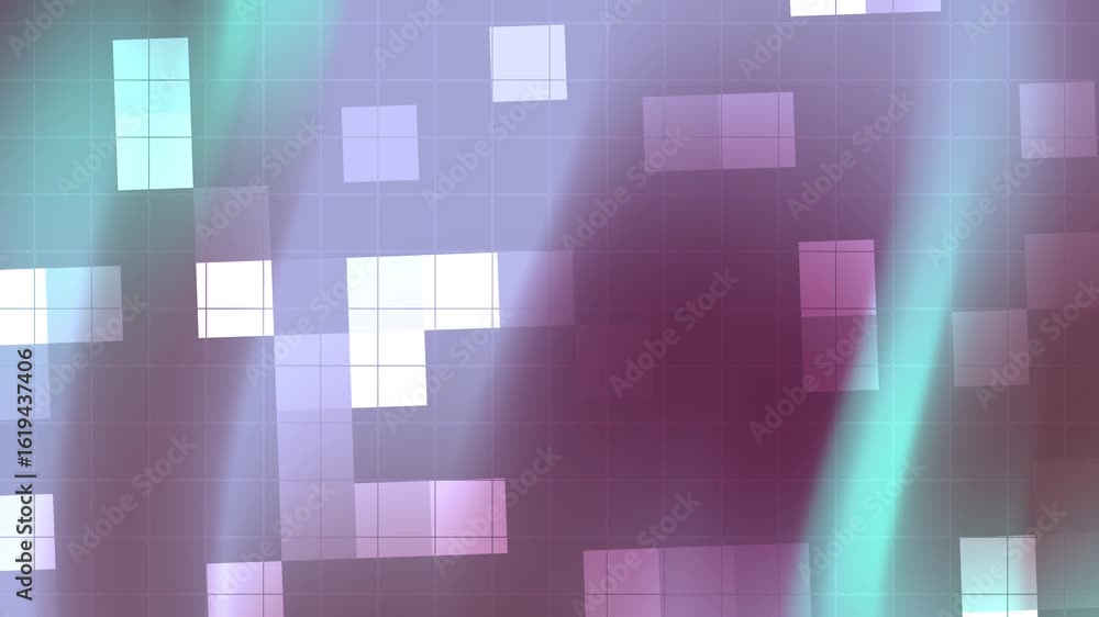 Aufkleber abstracts blink square_ shimmering grid animation with glowing squares creating a futuristic and vib