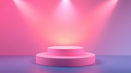 Cherry Blossom-Themed Pink Podium Display