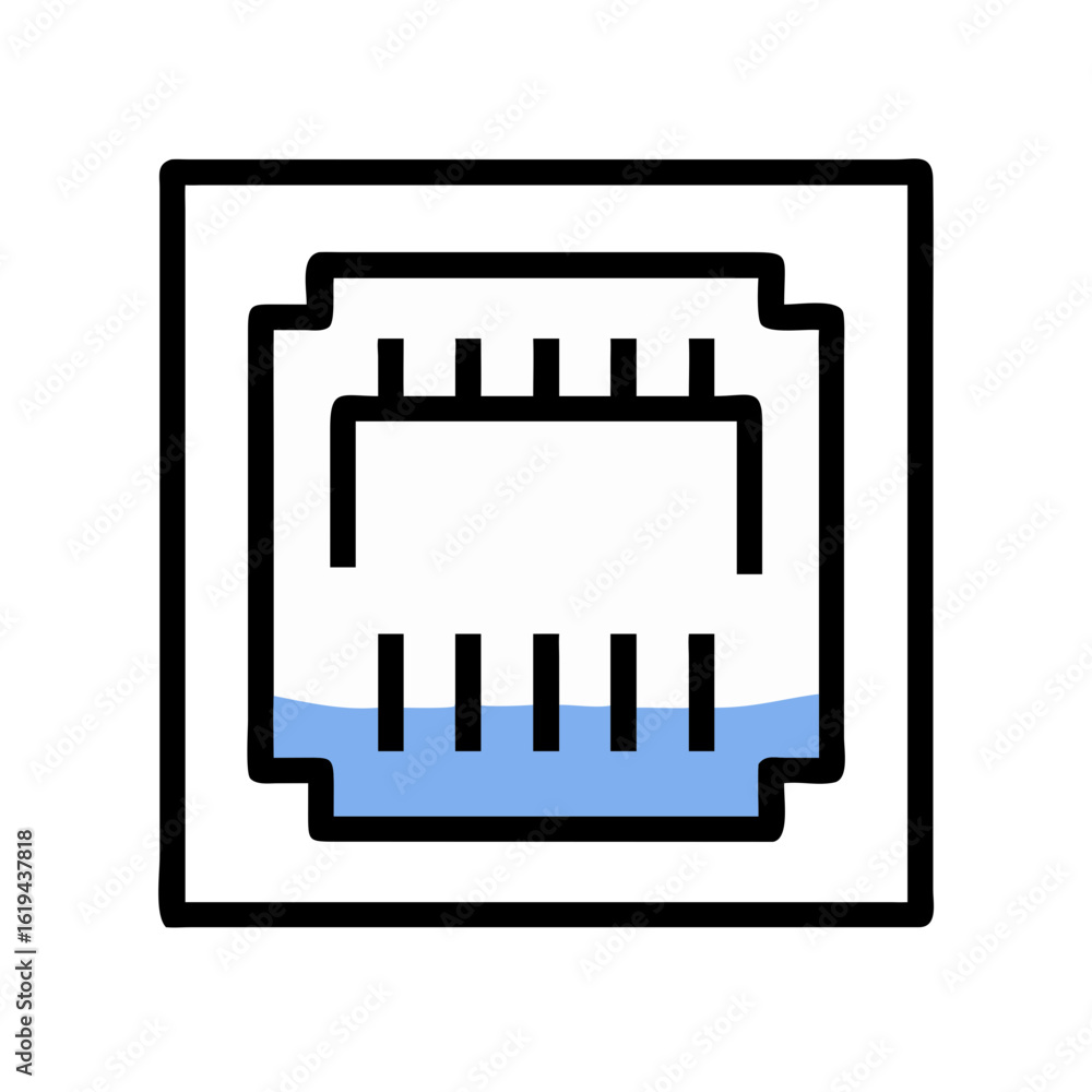 Poster abstract visual of a floating building in water