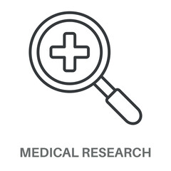 Obraz premium Medical Research Design Icon, Simple Style Design Inspiration For Any Logos Interface And Purpose