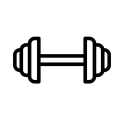 Dumbbell icon thin single line