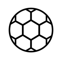 Soccer Ball icon thin single line