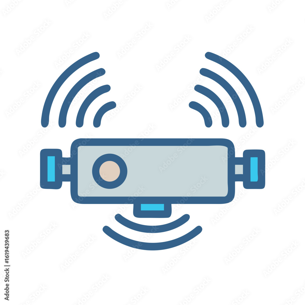 Poster wireless device icon for communications and smart technology uses