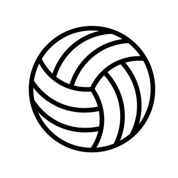 Volleyball icon thin single line