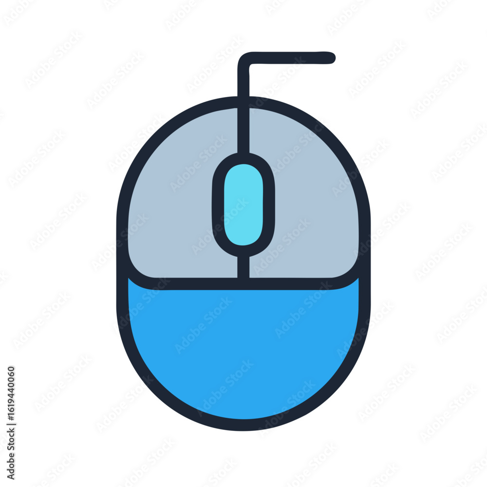 Poster stylized computer mouse vector illustration for design elements