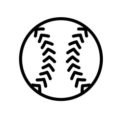 Baseball icon thin single line