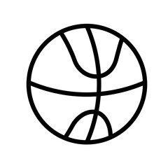 Basketball icon thin single line