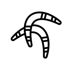 Boomerang icon thin single line