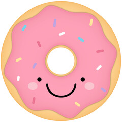 Set of bakery with cupcakes,  waffles, rollcakes, donuts and biscuits 