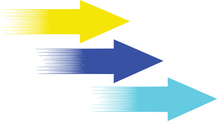 Fototapeta premium Colorful Speed Arrows Graphic – Motion Direction Symbol Illustration