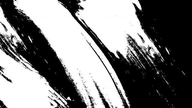 Grunge hand drawn brush overlay. 4k video