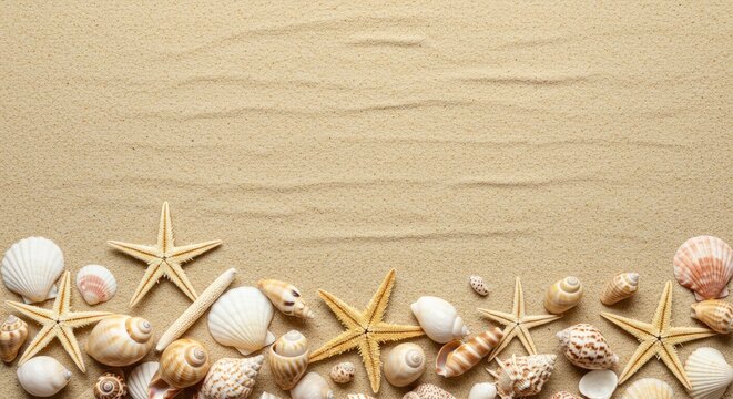 Seashells on sand