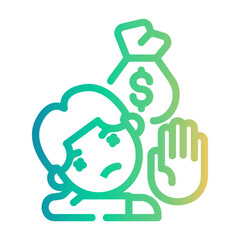 loan Line Gradient Icon