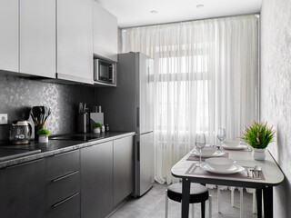 interior design. interior photography of an apartment for rent. One-room apartment with a simple and cozy design. High quality photo