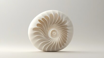 Obraz premium Abstract, minimalist, smooth, white, round, organic, sculptural, form, design, modern, geometric, 3d, rendering, shape, elegant, artistic, surreal, 