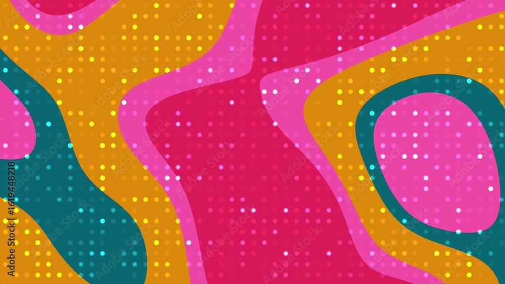 Aufkleber abstracts liquid blink dot dynamic background animation of colorful abstract shapes and dots moving 