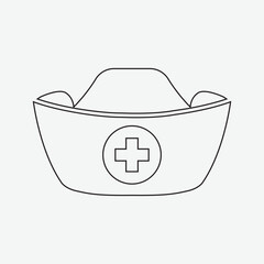 High-quality nurse hat vector for medical, healthcare, nursing designs. Download as SVG, PNG. Perfect for logos, prints, web & more.