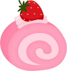 Set of bakery with cupcakes,  waffles, rollcakes, donuts and biscuits 