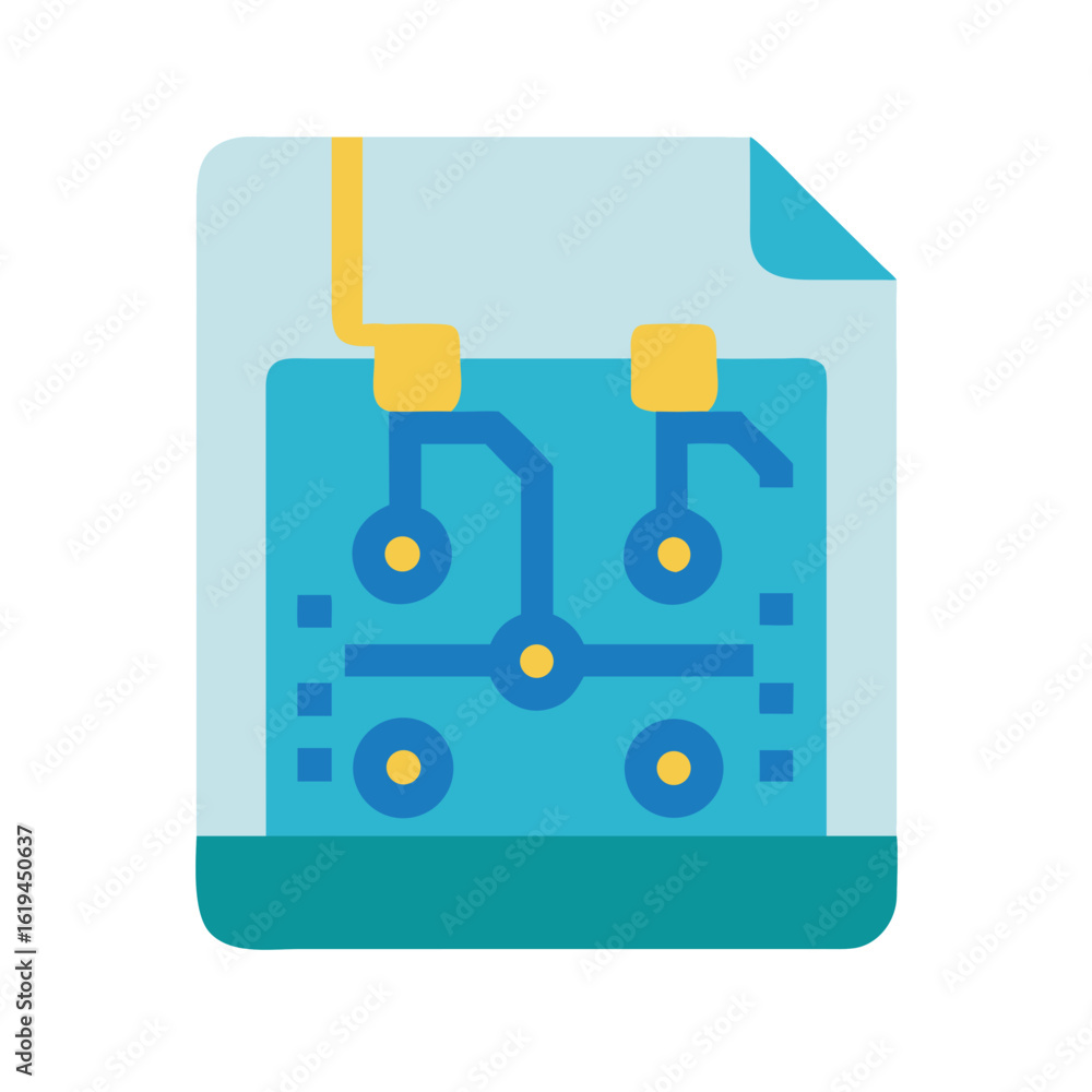 Poster schematic design file vector illustration on clean background