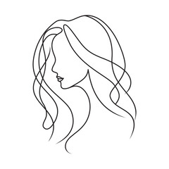 line of long-haired women