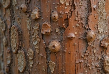 Detailed Close-up of Tree Bark	Intricate detail of tree bark texture.