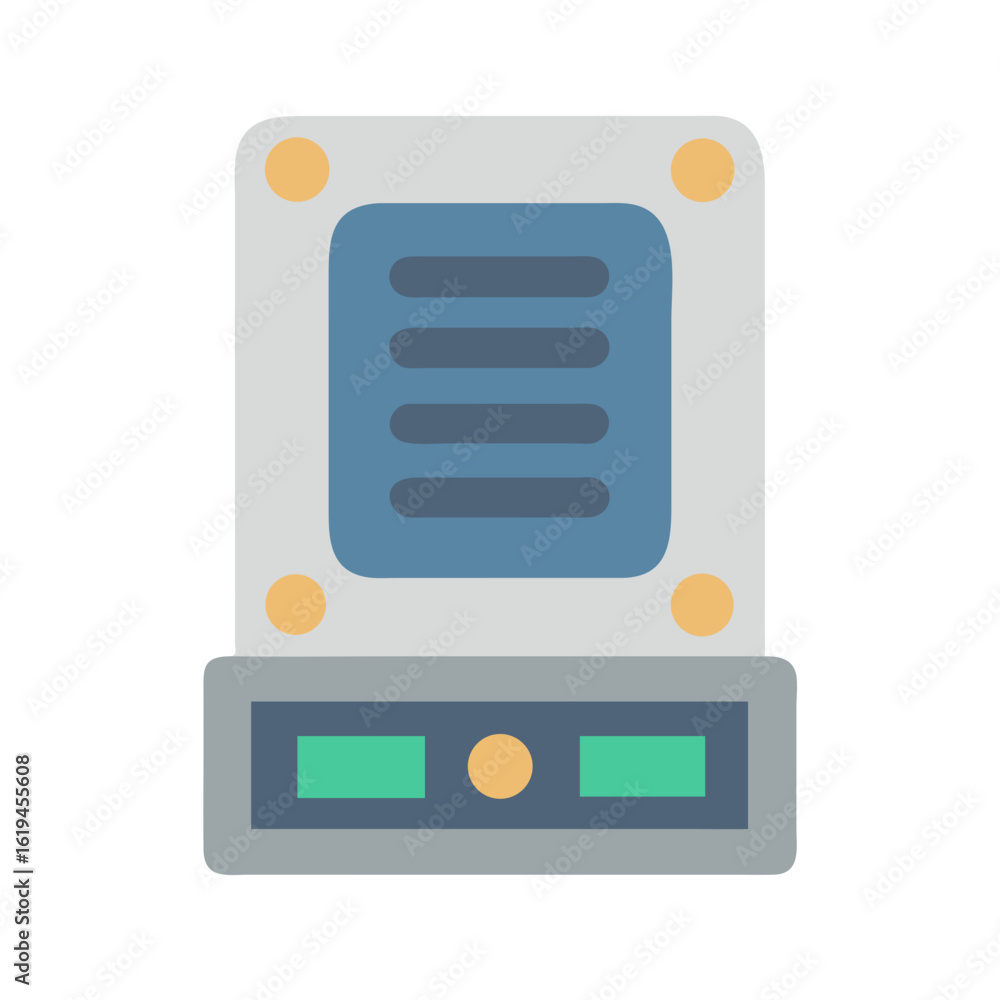 Poster flat vector of a data entry device screen icon