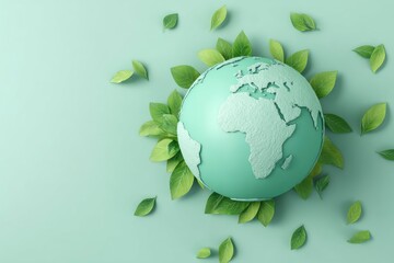 Eco Green Earth Globe with Leaves