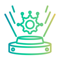 hologram Line Gradient Icon