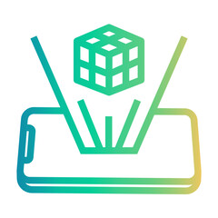hologram Line Gradient Icon