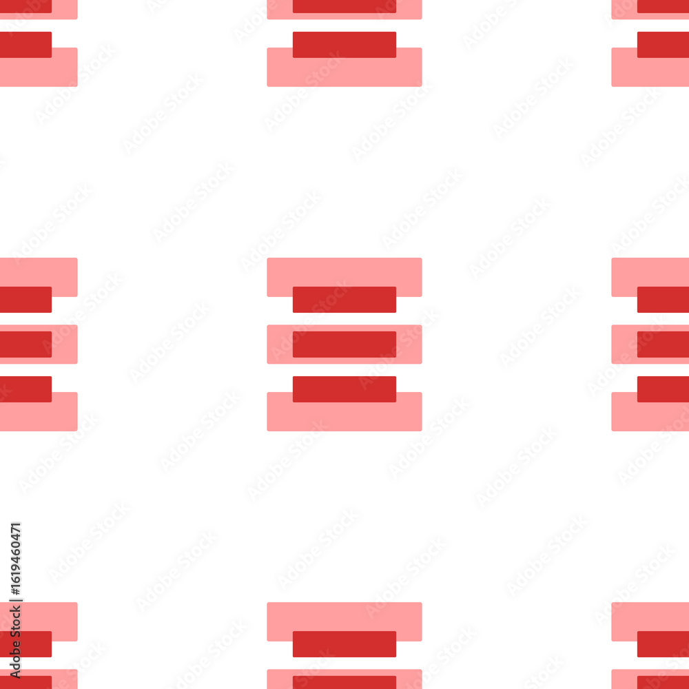 Poster seamless pattern of large isolated red identity symbols. the elements are evenly spaced. illustratio