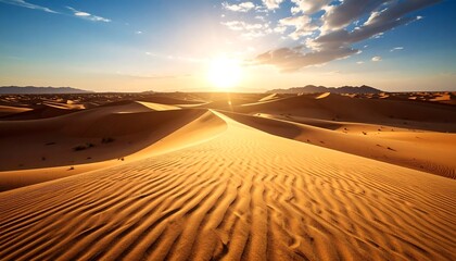 Desert sunset landscape