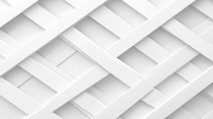 Abstract white lattice design with intersecting lines.