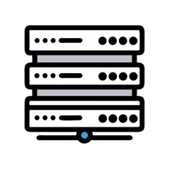 Minimalist white oven illustration with black background and blue dot