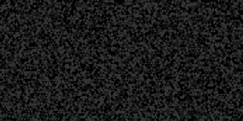 Abstract geometric wall tile and metal cube background triangle wallpaper. Seamless geometric pattern low polygon backdrop background. Gray and black diamond overlap polygonal background.	