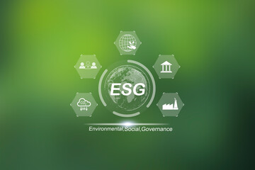 ESG icon for Environment Social and Governance	