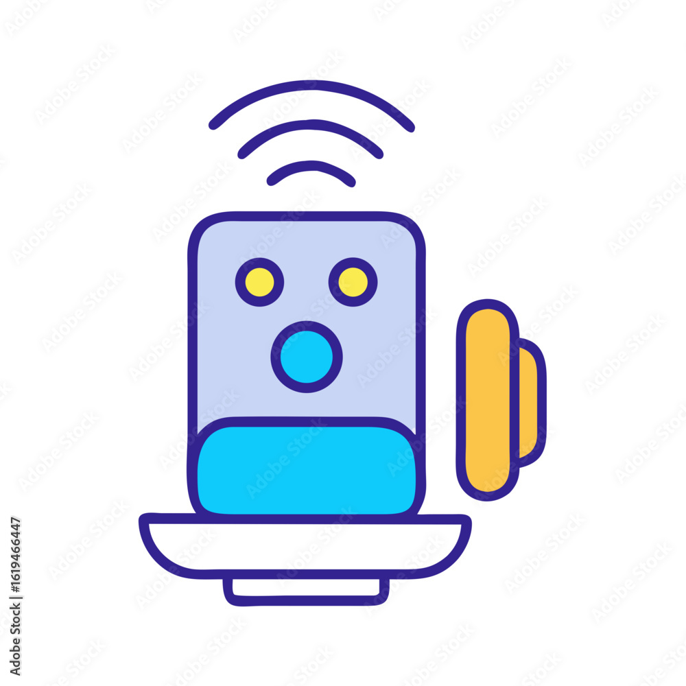 Poster stylized smart home device with wireless connection capabilities