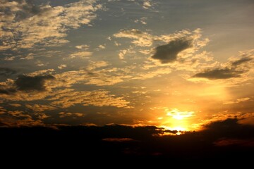 sunset in the sky