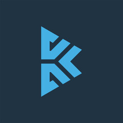A modern, elegant, and clean "K" logo design. Perfect for corporate branding, startups, creative businesses, or personal monograms. This logo reflects strength, uniqueness, and professionalism, making