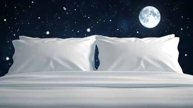 Dreamy Night Bedtime Bliss Under the Stars & Moon