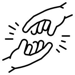 Reach Out Line Icon