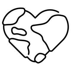 World of Love Line Icon