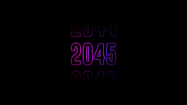 Year Scrolling Timeline Animation from 2020 to 2050 Futuristic Countdown Date Roller, Seamless Looping Motion Graphic Background for Events, History, Technology, New Year and Business Videos in 4K