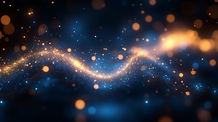 Abstract design with glowing particles and vibrant colors.