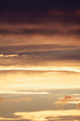 Obraz premium Golden sunset clouds