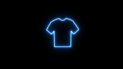 Neon t shirt outline a modern graphic design conveying style innovation and the future of fashion