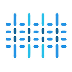 Abstract Blue Graphic Equalizer on Black Background Stock Image