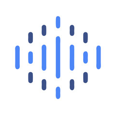 Abstract blue rain like shapes pattern on black backdrop