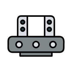 Flat design device vector on black background illustration