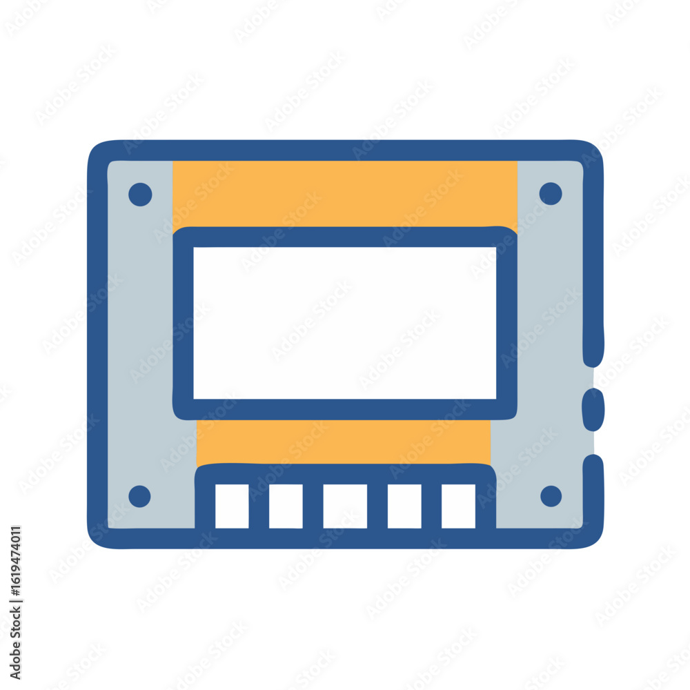 Poster vector illustration of a memory card for digital use