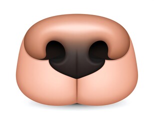 Close-up dog nose illustration